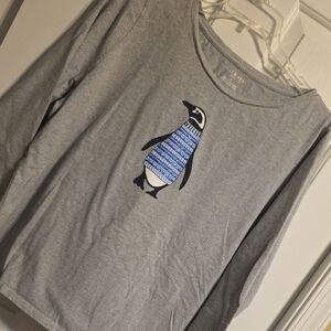 Talbots Heather Gray Cotton Top